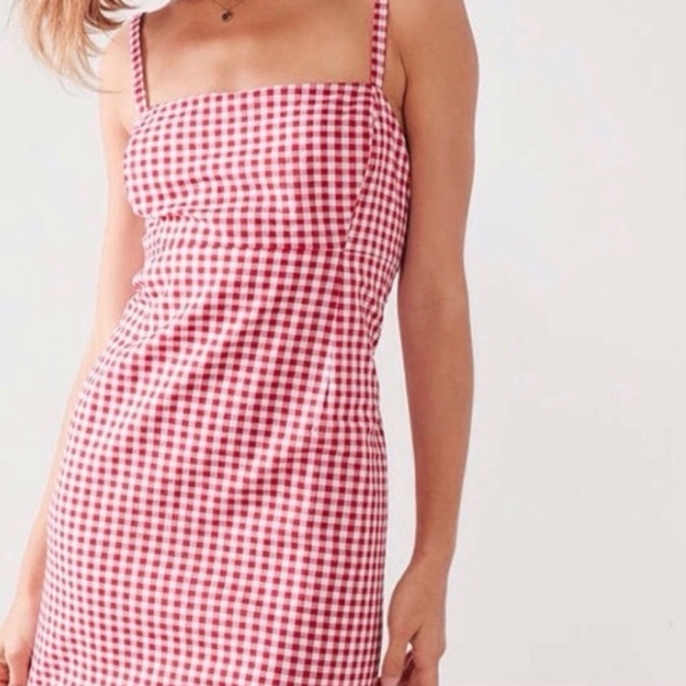 Urban Outfitters red gingham dress 🍄